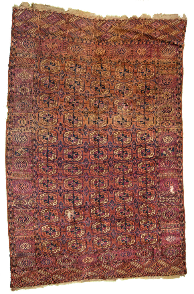 Turkmen Bukhara Hand-Made Wool Rug - Tabak Rugs