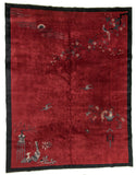 Chinese Art Deco Hand-Made Wool Rug - Tabak Rugs