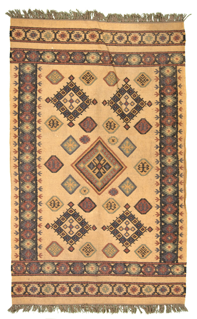 Moroccan Kilim Hand-Made Wool Rug - Tabak Rugs
