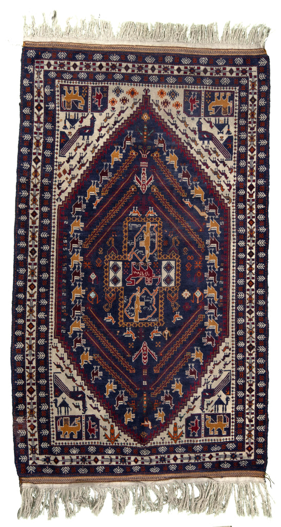 Moroccan Pictural Hand-Made Wool Rug - Tabak Rugs