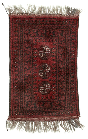 Afghani Bukhara Hand-Made Wool Rug - Tabak Rugs