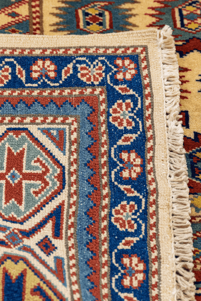 Pakistani Caucasian Design Hand-Made Wool Rug - Tabak Rugs