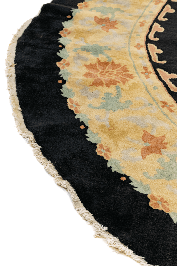 Chinese Oval Hand-Made Wool Rug - Tabak Rugs