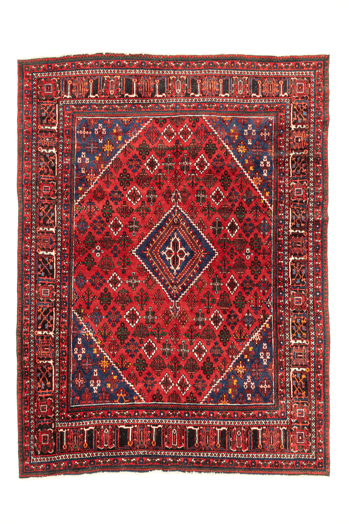 Persian Bakhtiari Hand-Made Wool Rug - Tabak Rugs