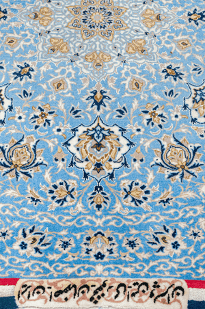 Persian Isfahan Mahmoudi Hand-Made Wool, Silk Rug - Tabak Rugs
