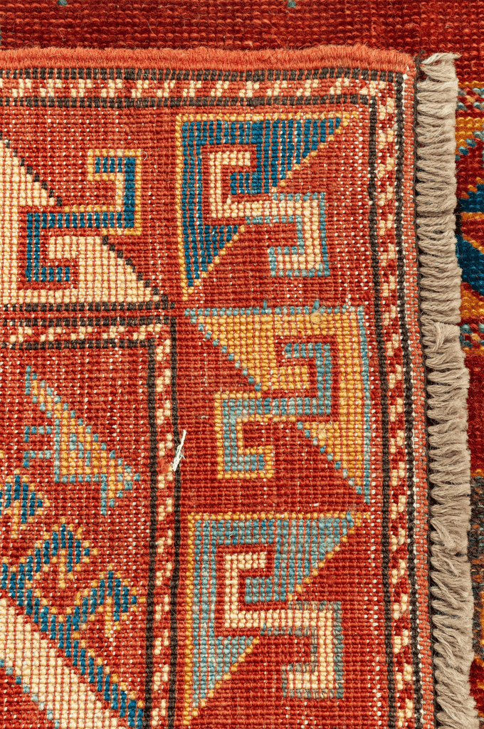 Pakistani Star Kazak Hand-Made Wool Rug - Tabak Rugs