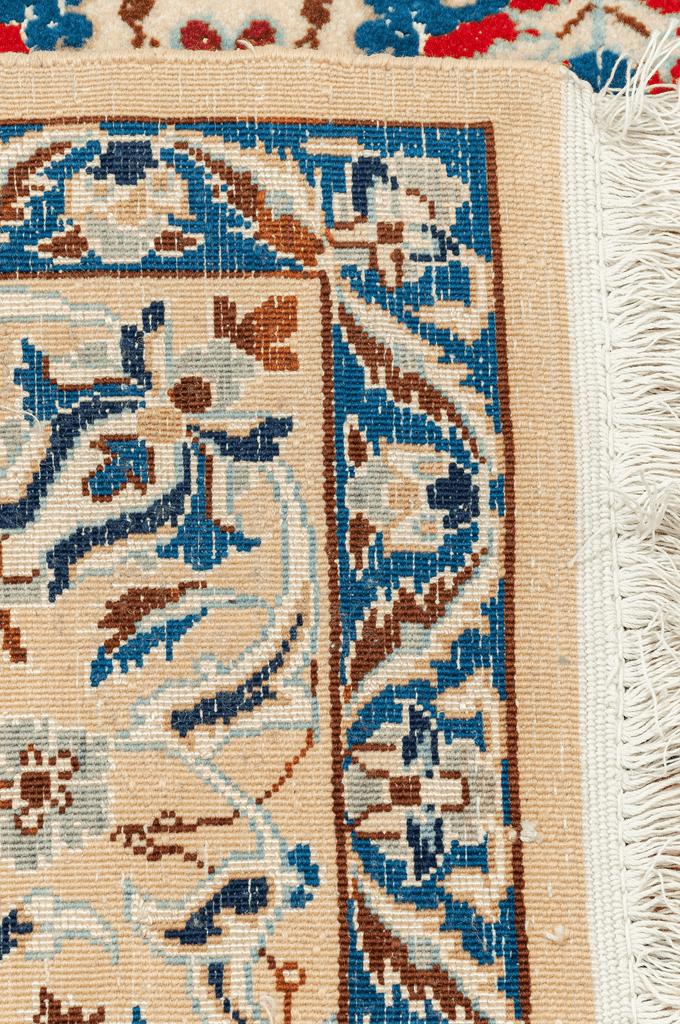 Persian Nain Hand-Made Wool and Silk Rug - Tabak Rugs