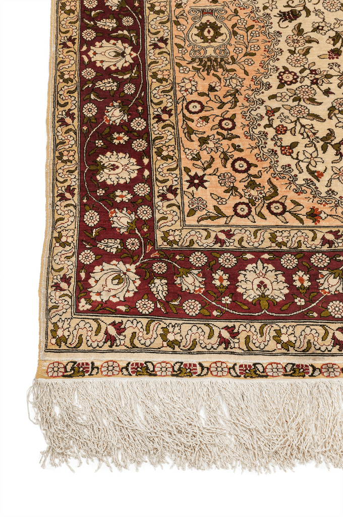 Turkish Herekeh, Luxury Wool and  Silk Rug - Tabak Rugs