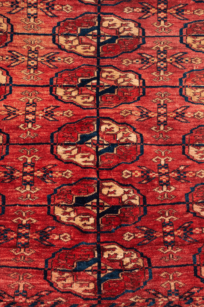 Turkmeni Antique Bukhara Hand-Made Wool Rug - Tabak Rugs