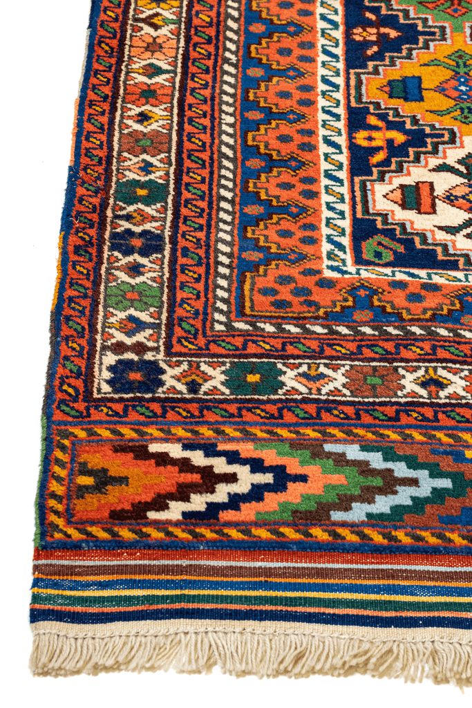 Pakistani, Turkmen Design Hand-Made Wool Rug - Tabak Rugs