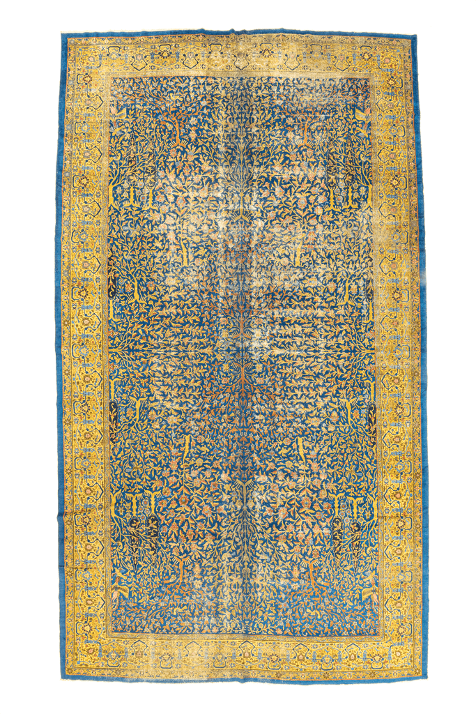 Persian Mashad Hand-Made Wool and Silk Rug - Tabak Rugs
